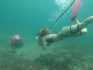 trina underwater diving with critters adventure at blue heron bridge